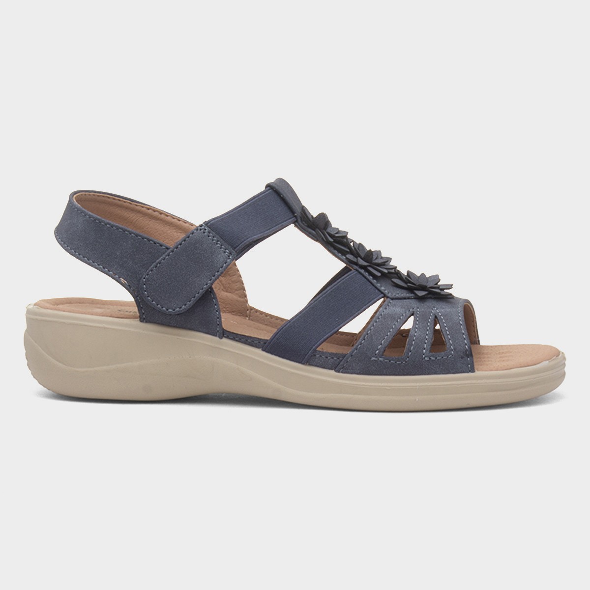 Madison Womens Blue Wedge Sandal