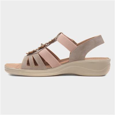 Madison Womens Beige Wedge Sandal