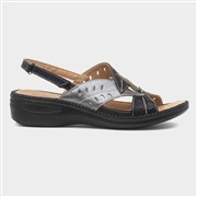 Cushion Walk Charlie Womens Black Wedge Sandal (Click For Details)