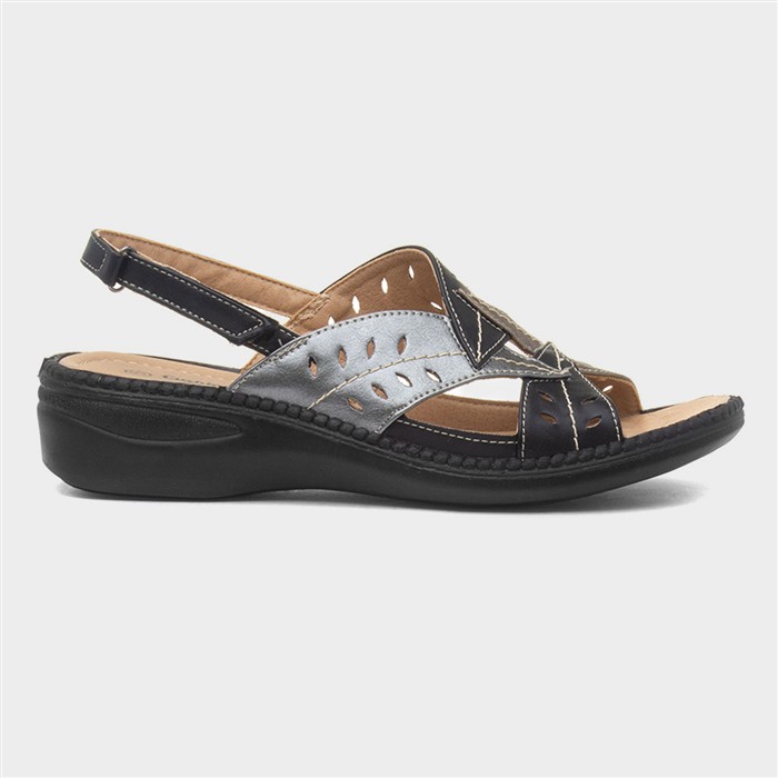 Charlie Womens Black Wedge Sandal