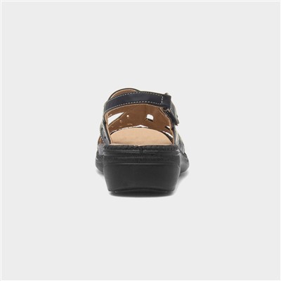 Charlie Womens Black Wedge Sandal