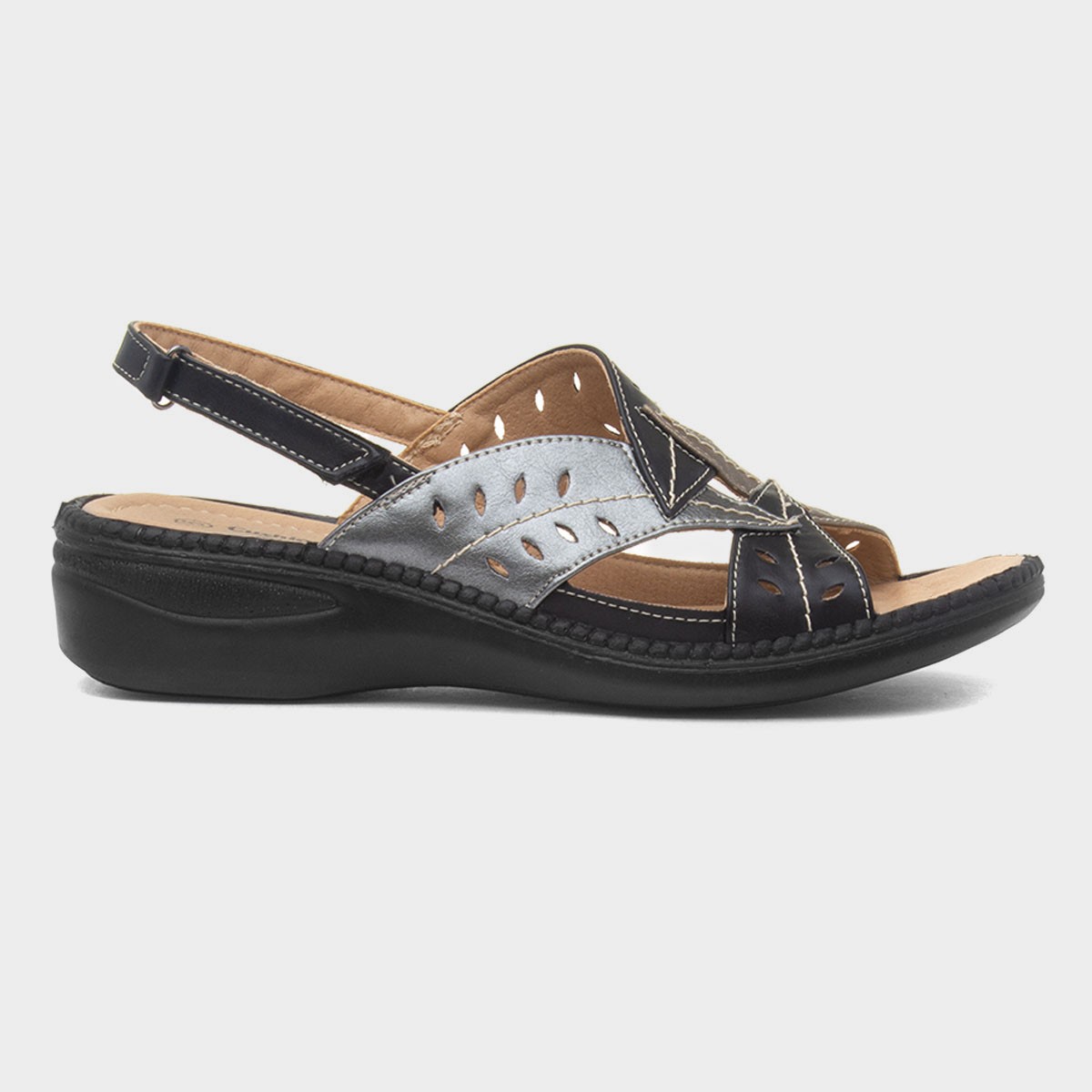 Charlie Womens Black Wedge Sandal