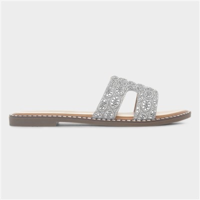 Womens Nicky Silver Sandal Mule