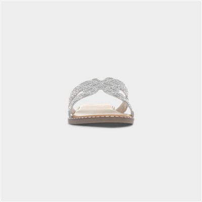 Womens Nicky Silver Sandal Mule
