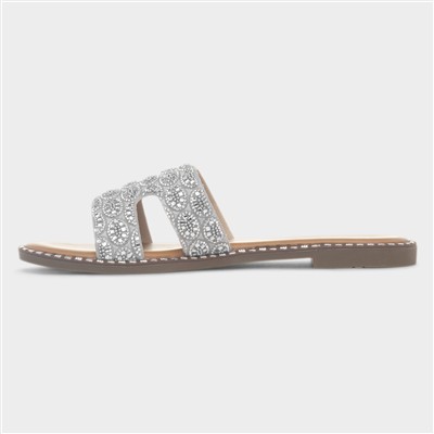 Womens Nicky Silver Sandal Mule