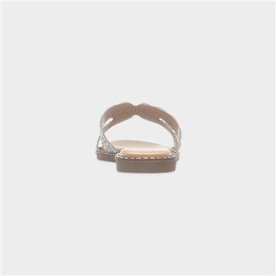 Womens Nicky Silver Sandal Mule