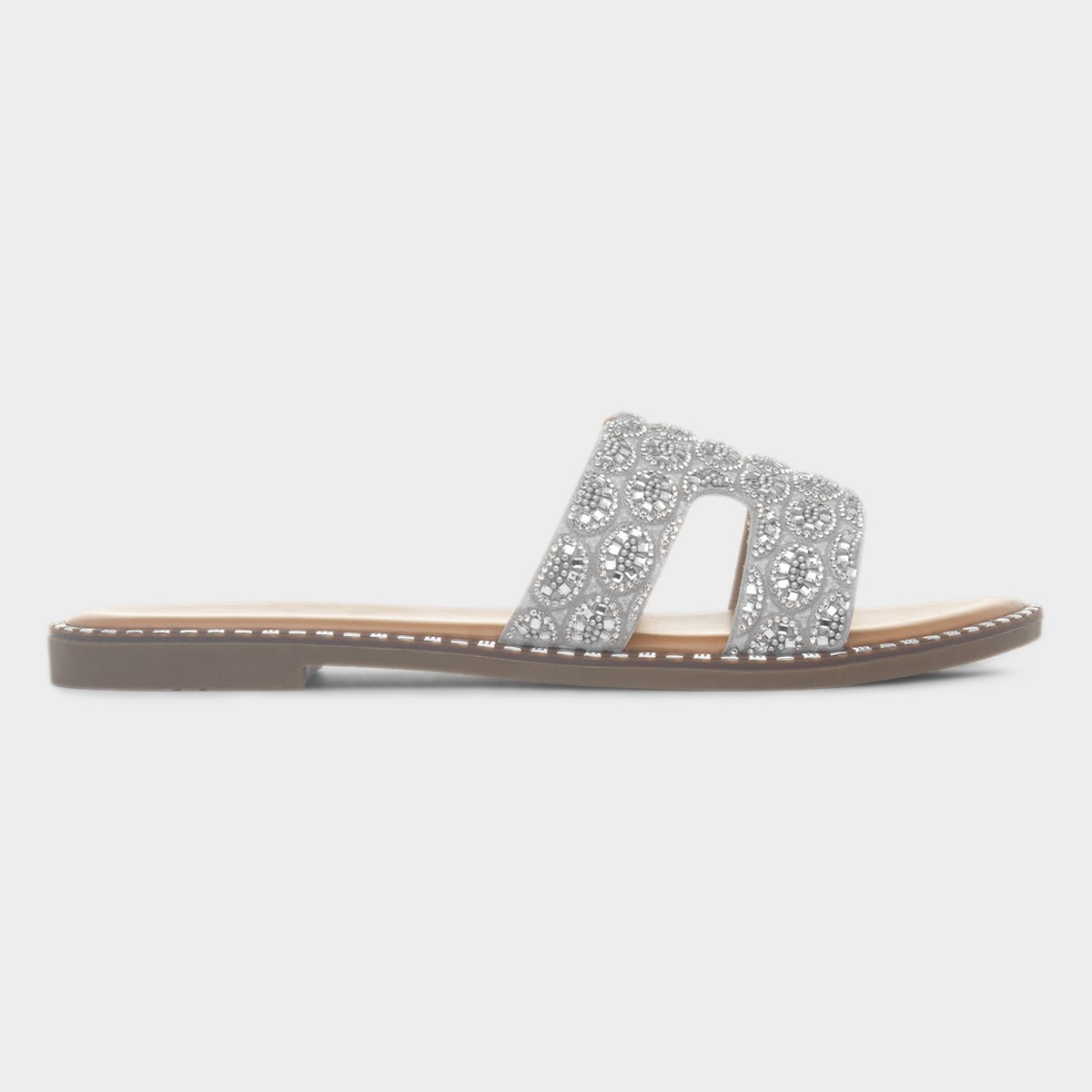 Womens Nicky Silver Sandal Mule