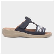 Cushion Walk Gemma Womens Navy T-Bar Mule Sandal (Click For Details)