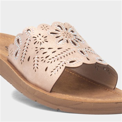 Khloe Womens Rose Mule Sandal