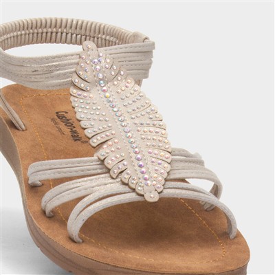 Kourtney Womens Gold Sandal