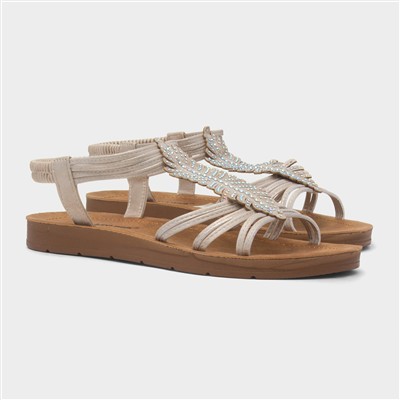 Kourtney Womens Gold Sandal