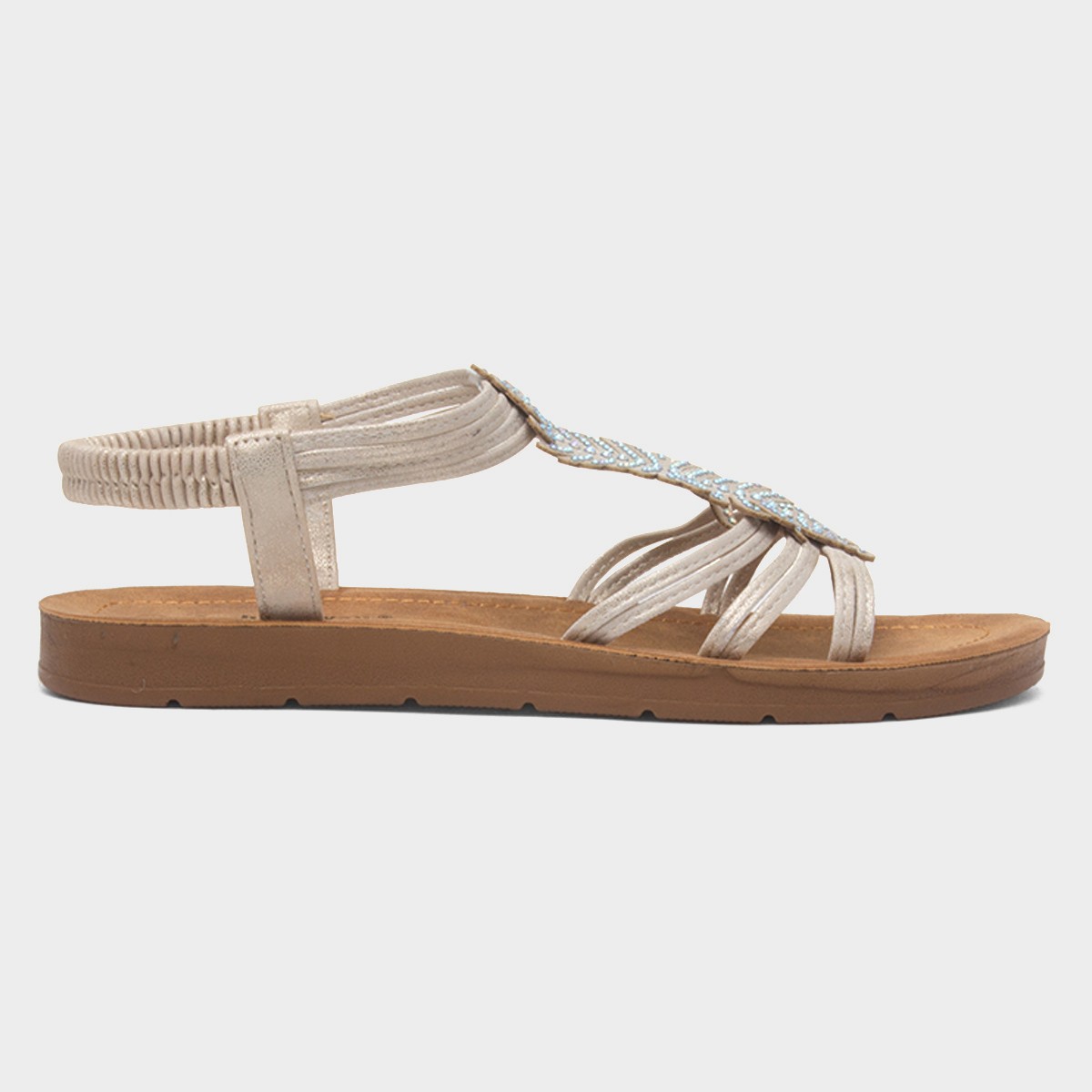 Kourtney Womens Gold Sandal