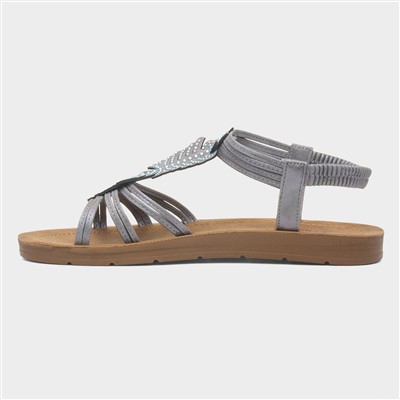 Kourtney Womens Silver Sandal