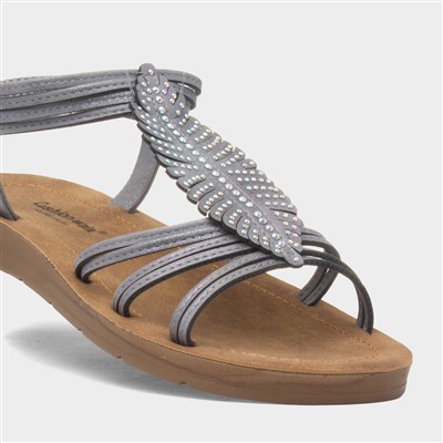 Kourtney Womens Silver Sandal