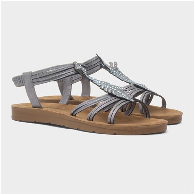 Kourtney Womens Silver Sandal