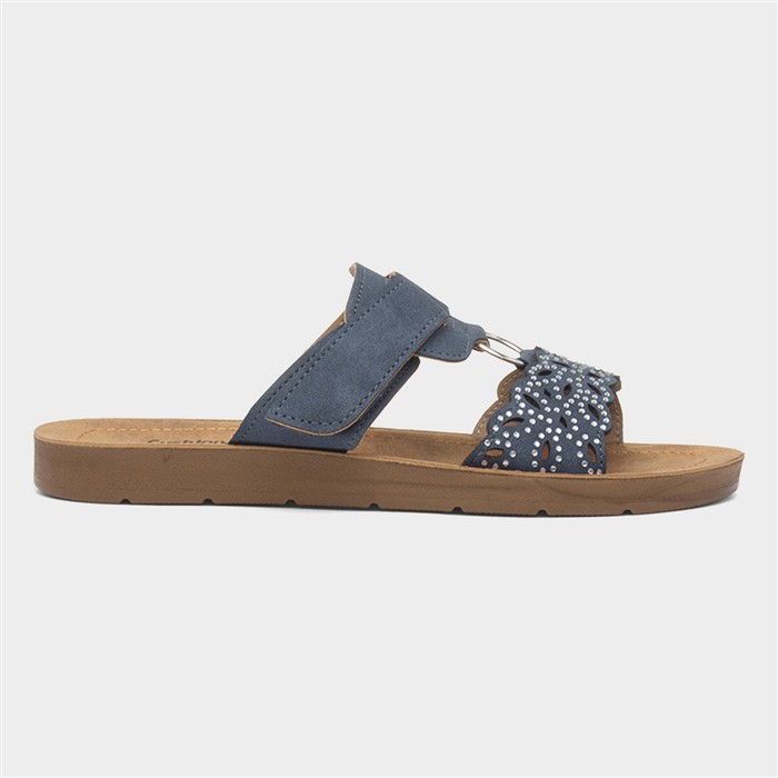 Christina Womens Navy Mule Sandal