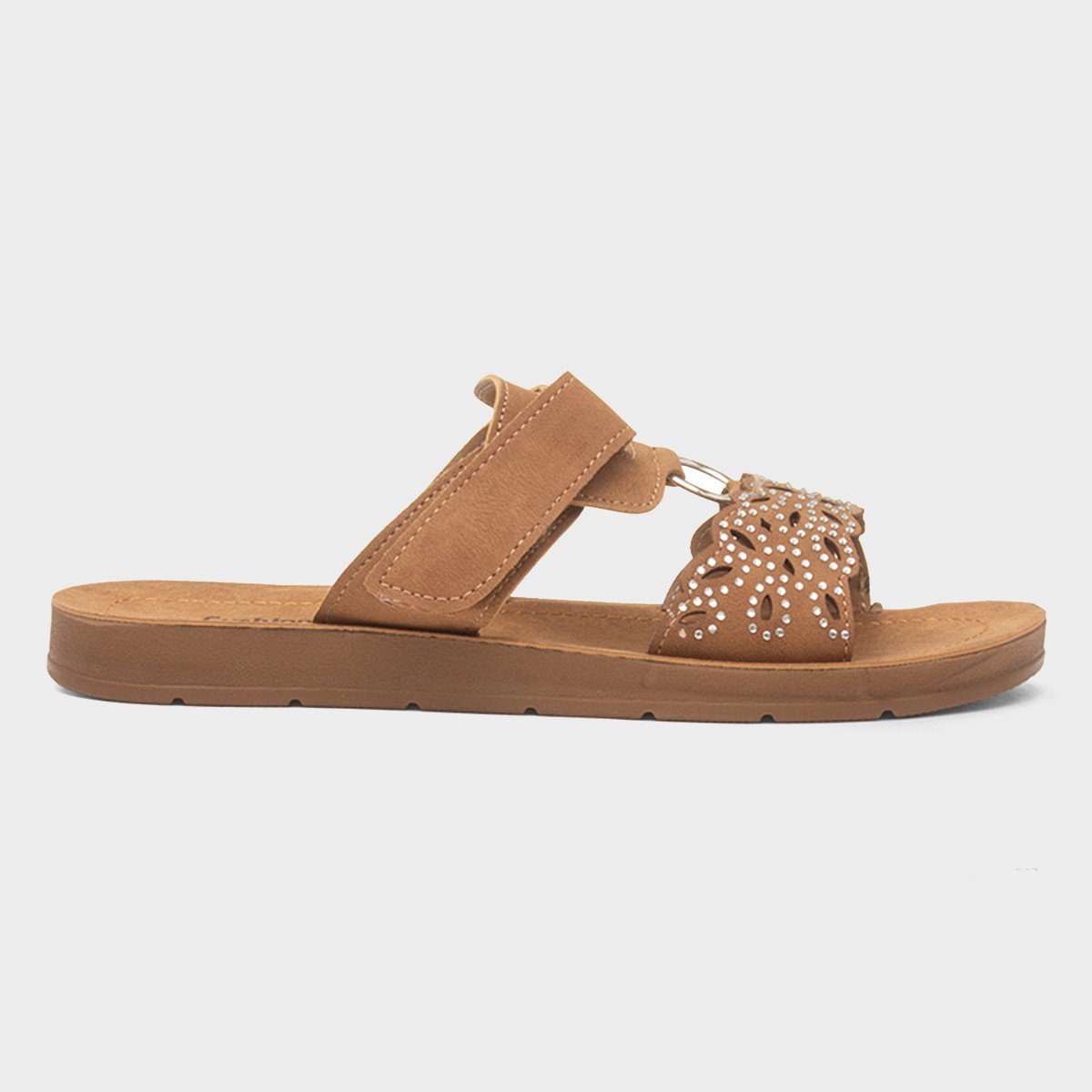 Christina Womens Tan Mule Sandal