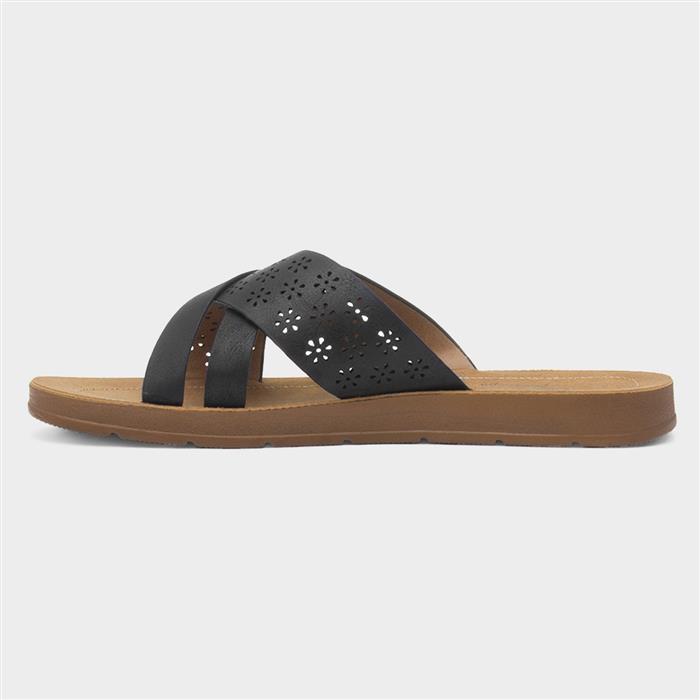 Charlotte Womens Black Mule Sandal