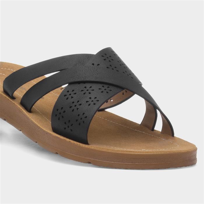 Charlotte Womens Black Mule Sandal