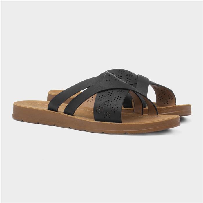 Charlotte Womens Black Mule Sandal