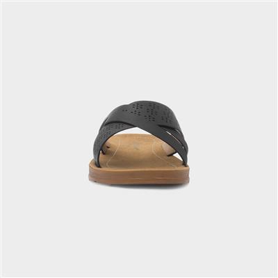 Charlotte Womens Black Mule Sandal