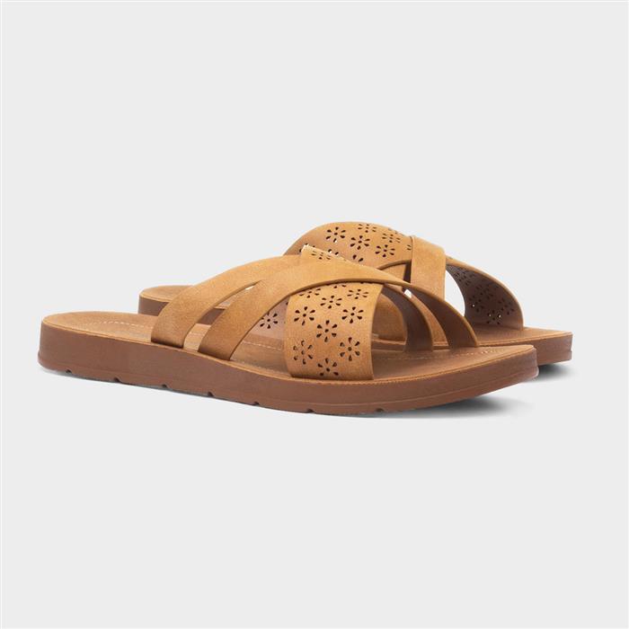 Charlotte Womens Beige Mule Sandal