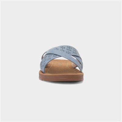 Charlotte Womens Blue Mule Sandal