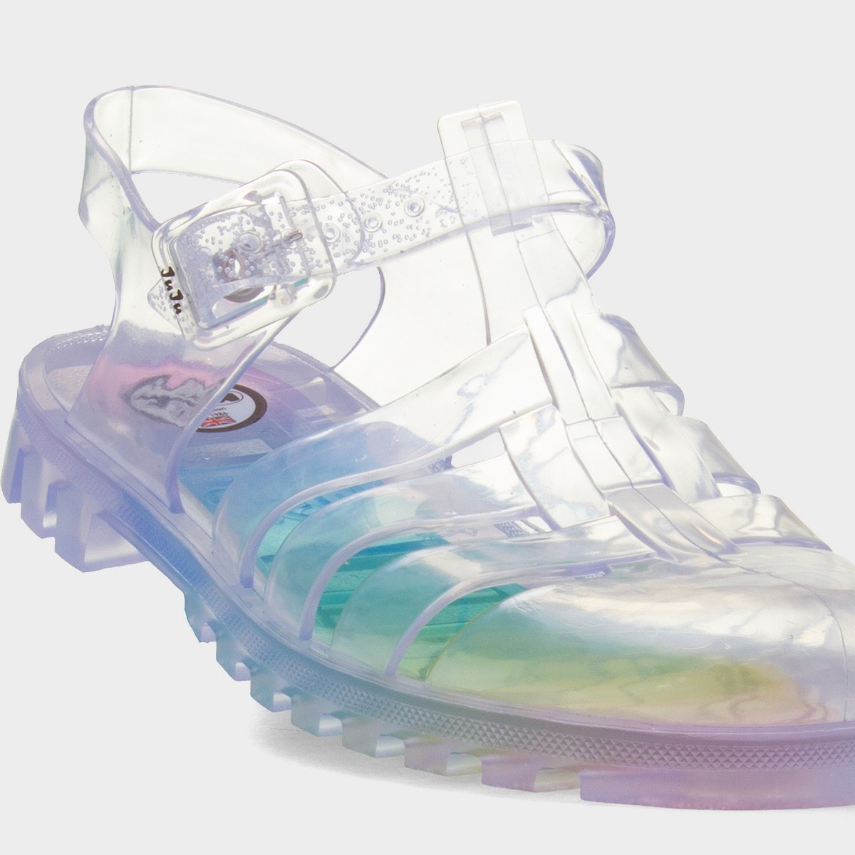 JuJu Maxi Womens Multi Rainbow Jelly Sandal-11351 | shoezone