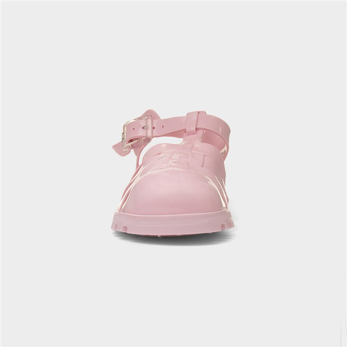 Maxi Womens Pastel Pink Buckle Jelly Sandal