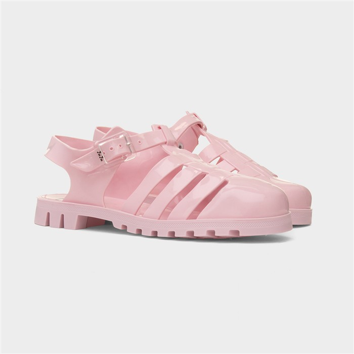 Maxi Womens Pastel Pink Buckle Jelly Sandal