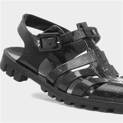 Maxi Womens Black Jelly Sandal