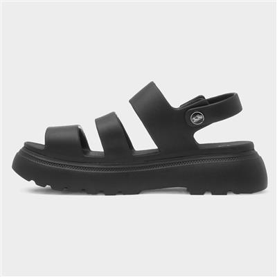 Sunny Womens Black Chunky EVA Sandal