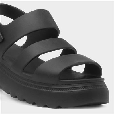 Sunny Womens Black Chunky EVA Sandal