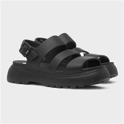 Sunny Womens Black Chunky EVA Sandal