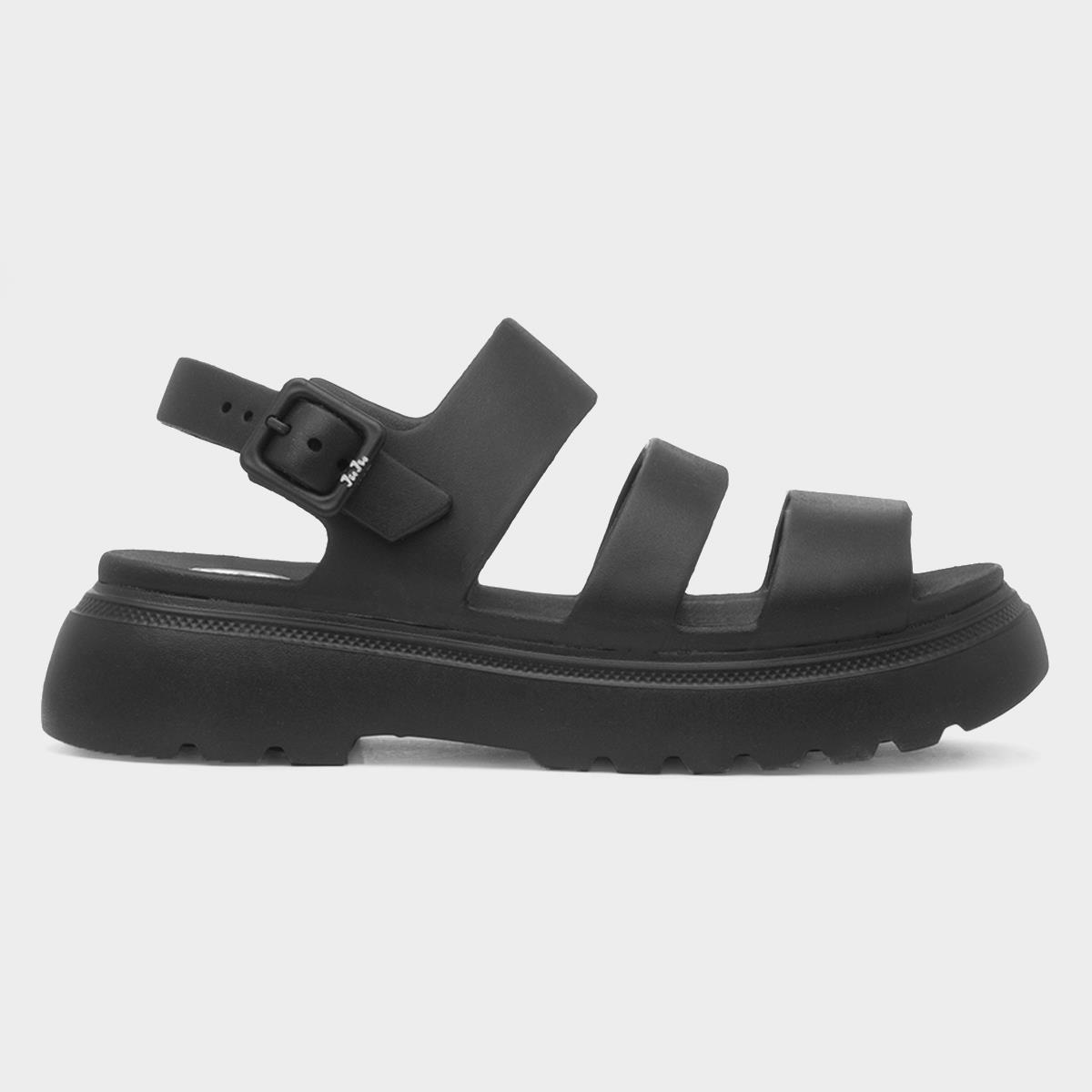 Sunny Womens Black Chunky EVA Sandal