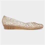 JuJu Christabel Womens Gold Glitter Jelly Shoe (Click For Details)