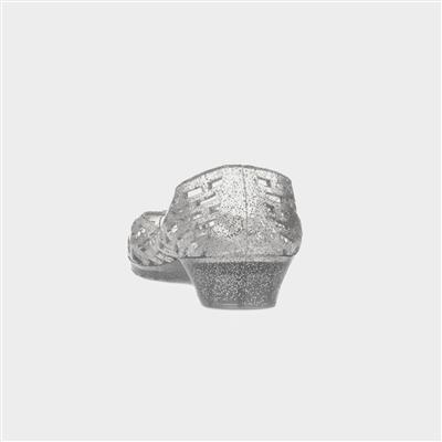 Christabel Womens Silver Glitter Jelly Shoe