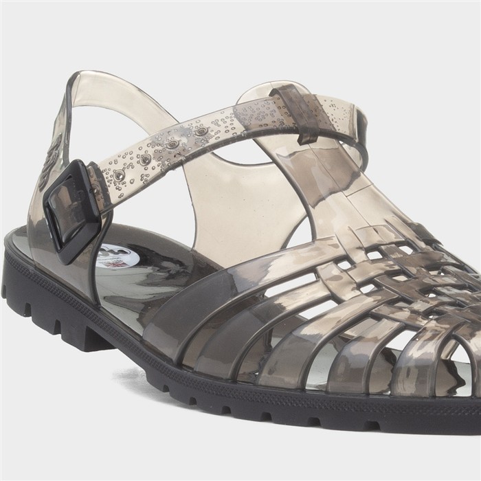 Reilly Womens Smoke Buckle Jelly Sandal