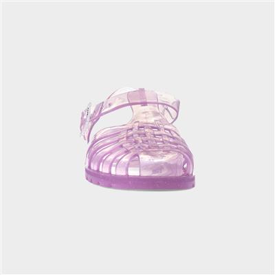 Reilly Womens Amethyst Sparkle Jelly Sandal