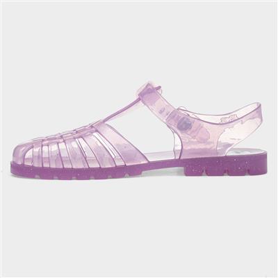 Reilly Womens Amethyst Sparkle Jelly Sandal