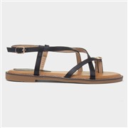 Truffle Aelia Womens Black Toe Post Sandal (Click For Details)