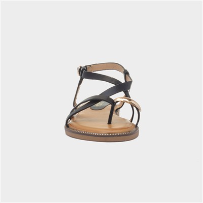 Aelia Womens Black Sandal