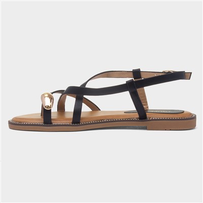 Aelia Womens Black Sandal
