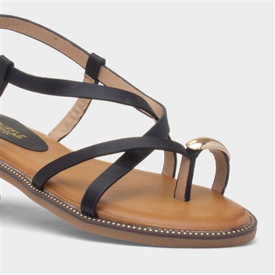 Aelia Womens Black Sandal