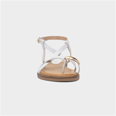 Aelia Womens White Sandal