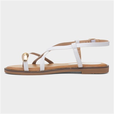 Aelia Womens White Sandal