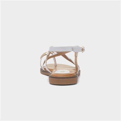Aelia Womens White Sandal