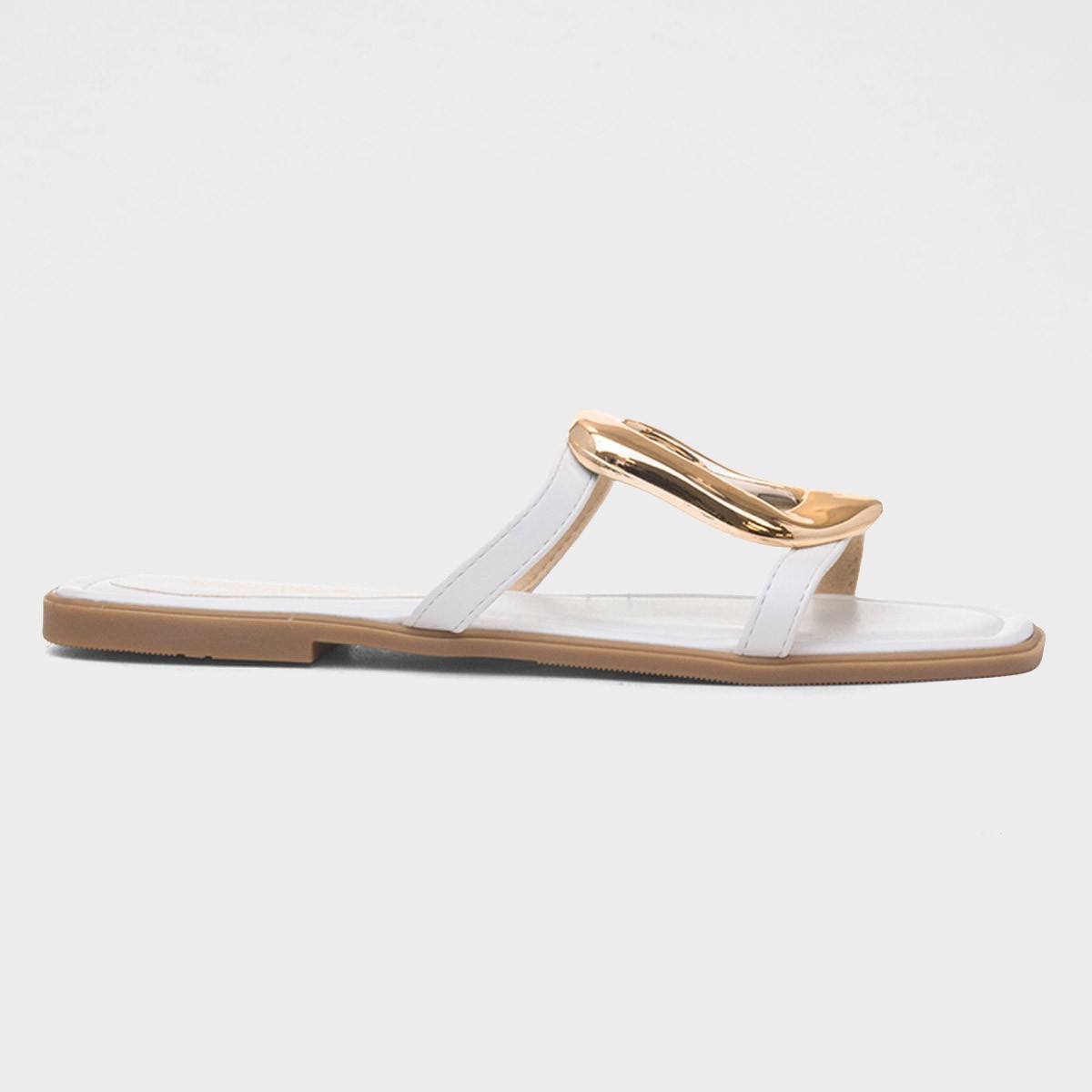 Fiona Womens White Mule Sandal