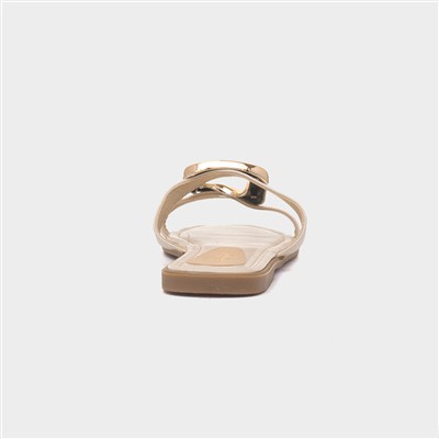 Fiona Womens Beige Mule Sandal