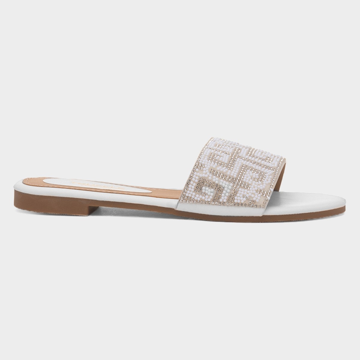Oceana Womens White Mule Sandal